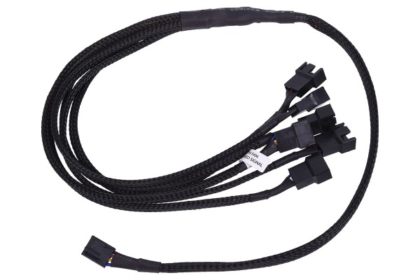Phobya Y-Kabel 4Pin PWM auf 6x 4Pin PWM - Schwarz 60cm