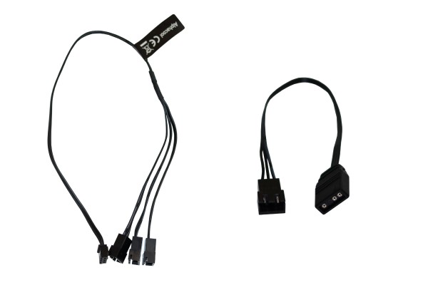 Alphacool Digital RGB LED Y-Kabel 3-fach mit JST Stecker - Schwarz 30cm