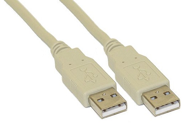 InLine® USB 2.0 cable, beige, AM/AM, 200cm