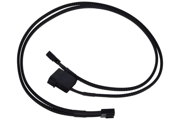 Phobya Y-Kabel für PWM Splitter 4Pin PWM auf 4Pin PWM & 4Pin Molex - Schwarz 50cm
