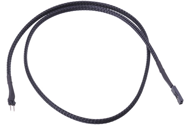 Phobya 2pin-Kabel Verlängerung Buchse/Stecker 60cm - Schwarz